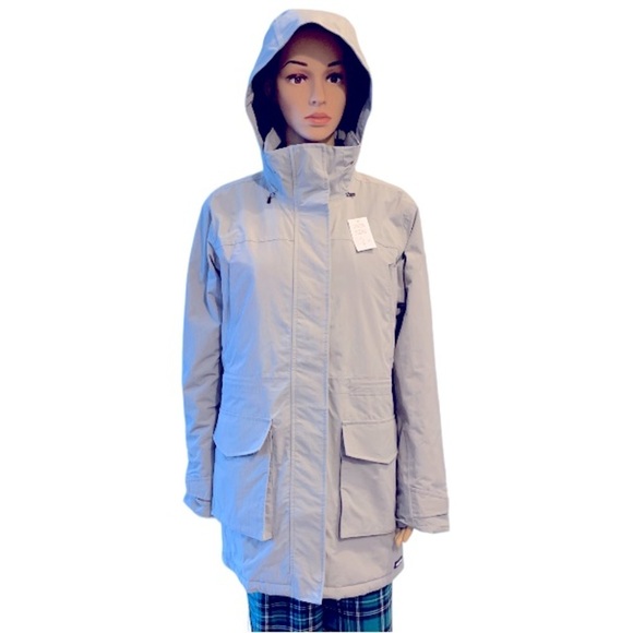 LandsEnd Jackets & Blazers - LANDSEND Women’s Squall Insulated Hooded Parka +7° TO +32° Dark Cameo Gray
